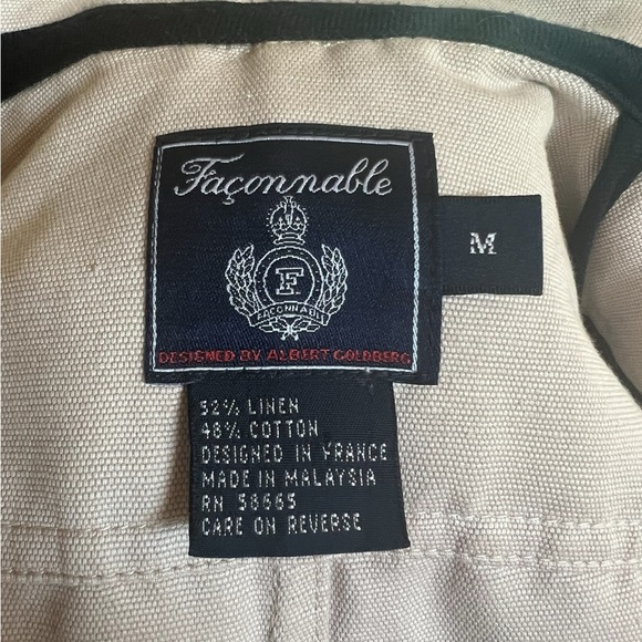 Faconnable women’s pea coat style jacket / blazer in heavy cotton in size medium - Picture 4 of 10